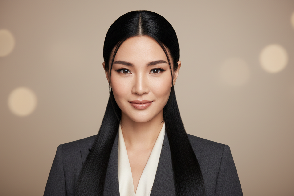 Femeie de afaceri cu păr drept