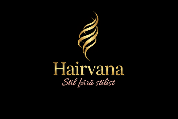 Logo Hairvana cu suviță de păr